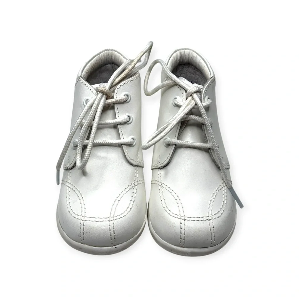 Andanenes ❤︎︎ A5049 Lace-Up Walking Shoe Bootie ❤︎︎White ❤︎︎ 7 Baby Boy Girl ❤︎︎